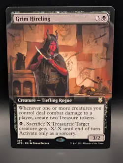 MTG - Grim Hireling - EXTENDED ART - Creature - AFC #294 - Rare - NM - Image 1