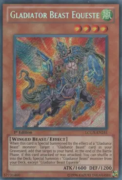Gladiator Beast Equeste - LCGX-EN251 - Secret Rare - Unlimited Edition NM Yugioh - Image 1