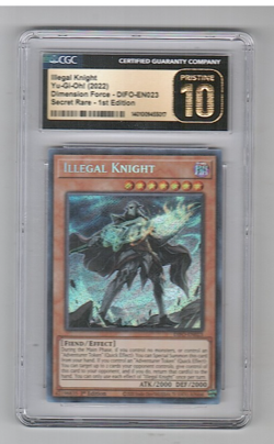 Yu-Gi-Oh! illegal Knight Dimension Force DIFO-EN023 Rare 1st Edition CGC 10 - Image 1