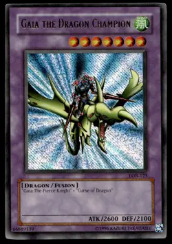 Yu-Gi-Oh TCG The Legend of Blue Eyes #LOB-125 Gaia the Dragon Champion ScR - Image 1