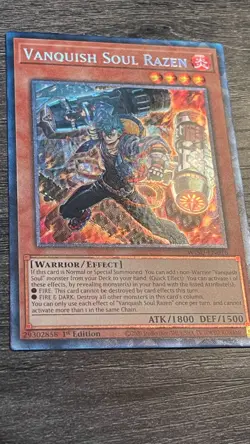 Yu-Gi-Oh Vanquish Soul Razen (CR) WISU-EN016 Wild Survivors 1st Edition Minty! - Image 1