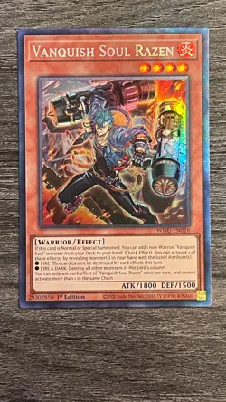 Yu-Gi-Oh Vanquish Soul Razen (CR) WISU-EN016 Wild Survivors 1st Edition Minty! - Image 3