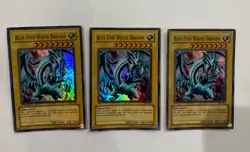 Yugioh Blue-eyes White Dragon Ske Unlimited Lp X3 - Image 1