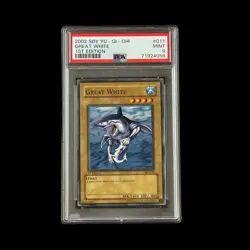 Yu-Gi-Oh! Slab Great White 1st Edition SDY-011 PSA 9 Mint 2002 - Image 1