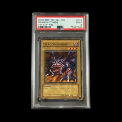 Yu-Gi-Oh! Slab Dragon Zombie 1st Edition SDY-014 PSA 9 Mint 2002 - Image 1