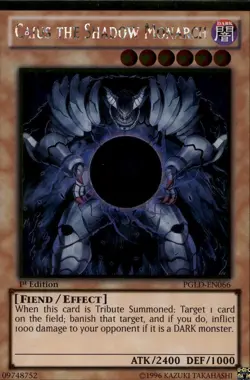 Caius the Shadow Monarch EU 1st Ed Gold Premium PGLD-EN066 Yu-Gi-Oh! - Image 1