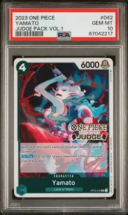 2023 ONE PIECE JUDGE PACK VOLUME 1 #042 YAMATO PSA 10 GEM MINT - Image 1