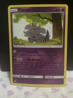 Espurr 79/214 Reverse Holo Card Unbroken Bonds Pokemon TCG NM - Image 1