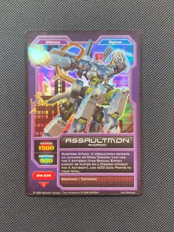 HOLO DM-239 Assaultmon Digimon CCG Card Operation X Foil 1st Edition 2005 - Image 1