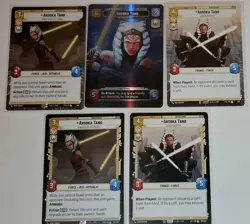Star Wars Unlimited Lot Of 5 Cards Feat Ahsoka Tano Hyperspace Foil Nm - Image 1
