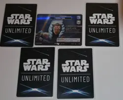Star Wars Unlimited Lot Of 5 Cards Feat Ahsoka Tano Hyperspace Foil Nm - Image 2