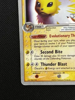 Pokemon Card TCG Jolteon ex - 2007 (Jun Hasebe) 109/113 World Championship Deck - Image 4