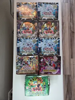 Yu-Gi-Oh Vintage Booster Box DISPLAYS with cards - Yu-Gi-Oh 9 Boxes - Image 1