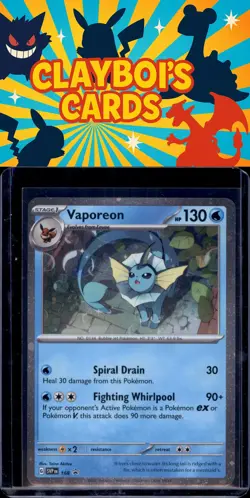 Vaporeon SV: Scarlet & Violet Promo Cards 168 Promo Pokemon TCG NM+ - Image 1