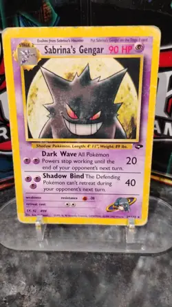 SABRINA'S GENGAR Gym Challenge POKEMON 2000 Trading Card 29/132 TCG **POOR** - Image 1
