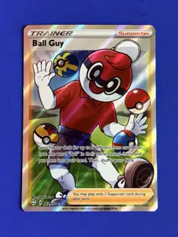Pokemon TCG Ball Guy Shining Fates Holo Ultra Rare Card 065/072 - Image 1