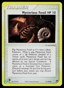 Pokemon Card - Mysterious Fossil Sandstorm 91/100 Reverse Holo - Image 1