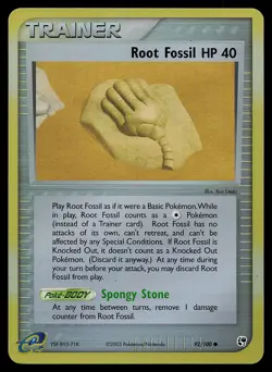 Pokemon Card - Root Fossil Sandstorm 92/100 Common Reverse Holo - Image 1