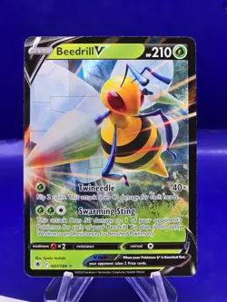 Beedrill V 001/189 Holo Ultra Rare Sword & Shield Astral Radiance Pokemon Card - Image 1