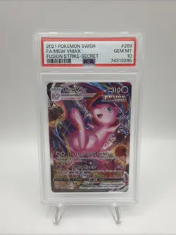 Mew VMAX Alternate Art Secret Rare Card PSA 10 Gem Mint 269/264 - Image 1