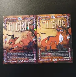 NICKIT THIEVUL X2 Cards Prisma Trick Or Treat Halloween Cracked Ice Holo - Image 1