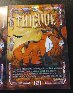 NICKIT THIEVUL X2 Cards Prisma Trick Or Treat Halloween Cracked Ice Holo - Image 3