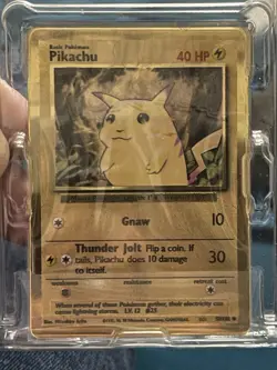 Pokemon Gold Metal Pikachu Card 58/102 - Celebrations Ultra Premium Collection - Image 1
