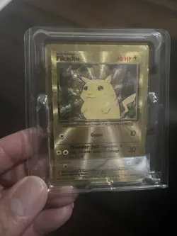 Pokemon Gold Metal Pikachu Card 58/102 - Celebrations Ultra Premium Collection - Image 3