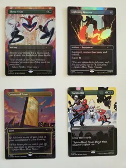 MTG Secret Lair Spider-Man: Heroic Deeds Rainbow Foil - All Cards + Bonus Card - Image 3
