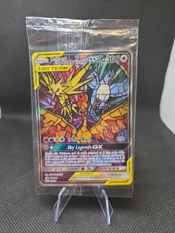 Moltres 🔥 & Zapdos & Articuno GX SM210 Sealed Black Star Promo Pokemon Card - Image 1