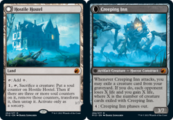MTG Hostile Hostel // Creeping Inn - Foil, Innistrad: Midnight Hunt, Lightly Pla - Image 1