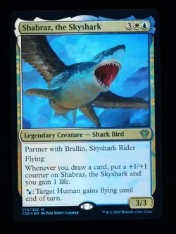 * * 1x FOIL Shabraz, the Skyshark x1 * * Commander 2020 MTG Pack Fresh Unplayed - Image 1