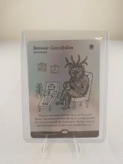 MTG Magic the Gathering Demonic Consultation (foil) Encyclopedia of Magic #4 LP - Image 1