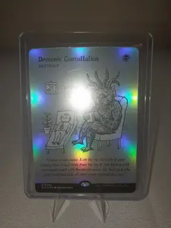 MTG Magic the Gathering Demonic Consultation (foil) Encyclopedia of Magic #4 LP - Image 2
