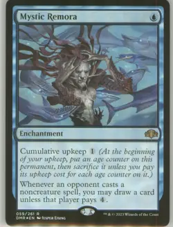 Mystic Remora 59 Regular Border Foil Near Mint Dominaria Remastered MTG - Image 1