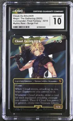 Cloud, Ex-Soldier Final Fantasy Mythic Rare Surge Foil #0210 CGC 10 PSA Check - Image 1