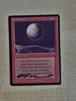 MTG Blood Moon The Dark Signed Magic the Gathering - Image 1