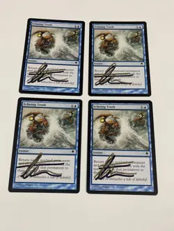 4x Echoing Truth Darksteel Regular Shadow Signed By The Artist - Image 1