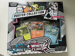 Pokemon Scarlet and Violet Black Bolt and White Flare Poster Collection Sealed - Image 3