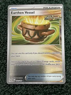 Earthen Vessel Reverse Holo 163/182 SV04: Paradox Rift NM Pokemon Fast Ship - Image 1