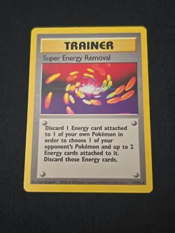 Super Energy Removal 079/102 Base Set Regular Black Star Rare Pokemon TCG LP - Image 1