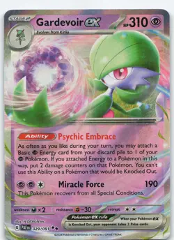 Gardevoir ex - 029/091 Double Rare Holo SV: Paldean Fates NM Pokemon - Image 1