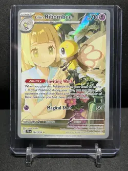 Lillie's Ribombee 164/159 IR Illustration Rare Pokemon 2025 Journey Together NM - Image 1