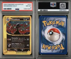 PSA 8 *NEW CERT* 2003 POKEMON AQUAPOLIS #H11 HOUNDOOM-HOLO - Image 3