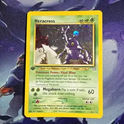 Pokemon TCG Heracross Neo Genesis 6/111 1st Edition Holo Rare LP - Image 1