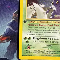 Pokemon TCG Heracross Neo Genesis 6/111 1st Edition Holo Rare LP - Image 5