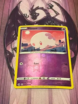 Munna 121/264 Fusion Strike Pokemon Reverse Holo Foil Nice! - Image 1