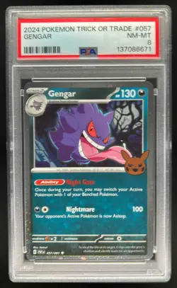 2024 Pokemon Trick or Trade Gengar #057/091 PSA 8 - Image 1