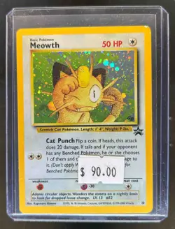 1999 Pokemon Wizards Black Star Promos Meowth #10 - Image 1