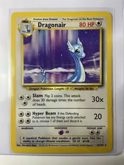 Pokemon TCG Base Set Dragonair 18/102 Rare Vintage WOTC - Image 1
